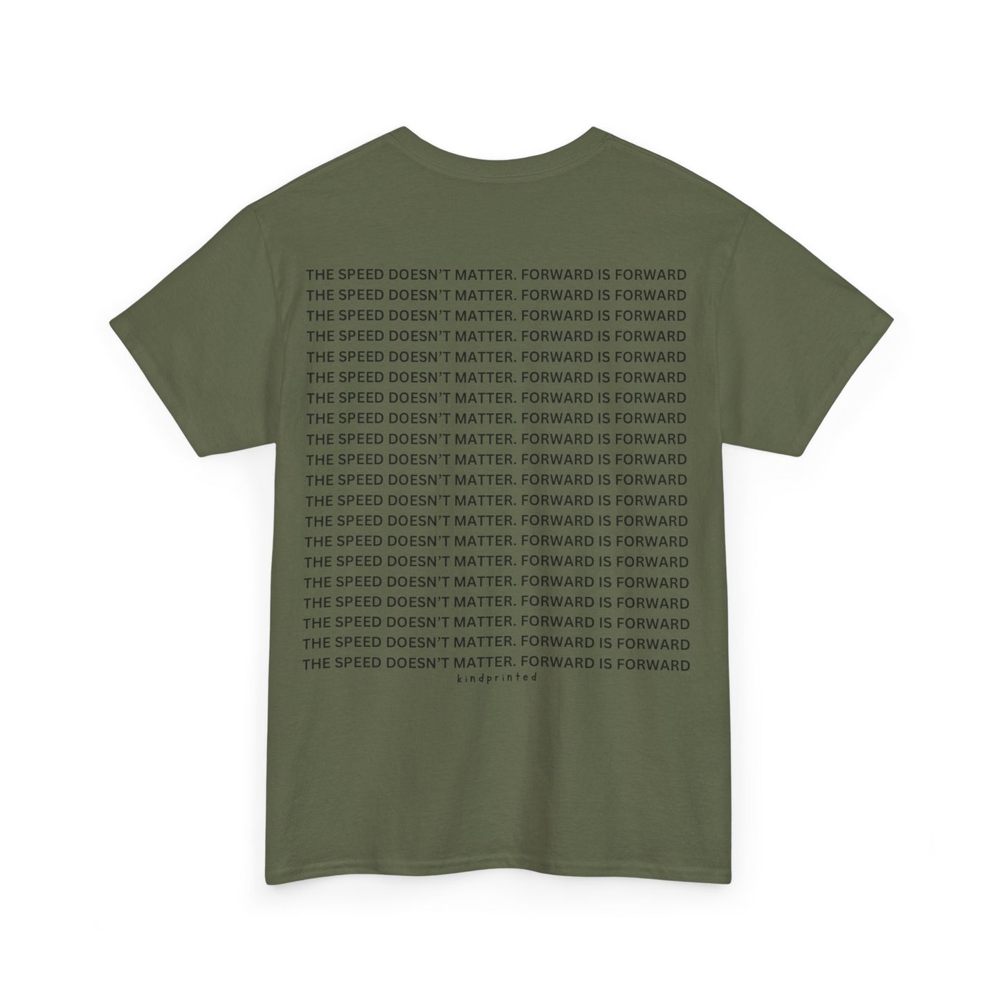 Inspirational Unisex Heavy Cotton Tee - 'The Speed Doesn't Matter, Forward is Forward' Motivational Shirt