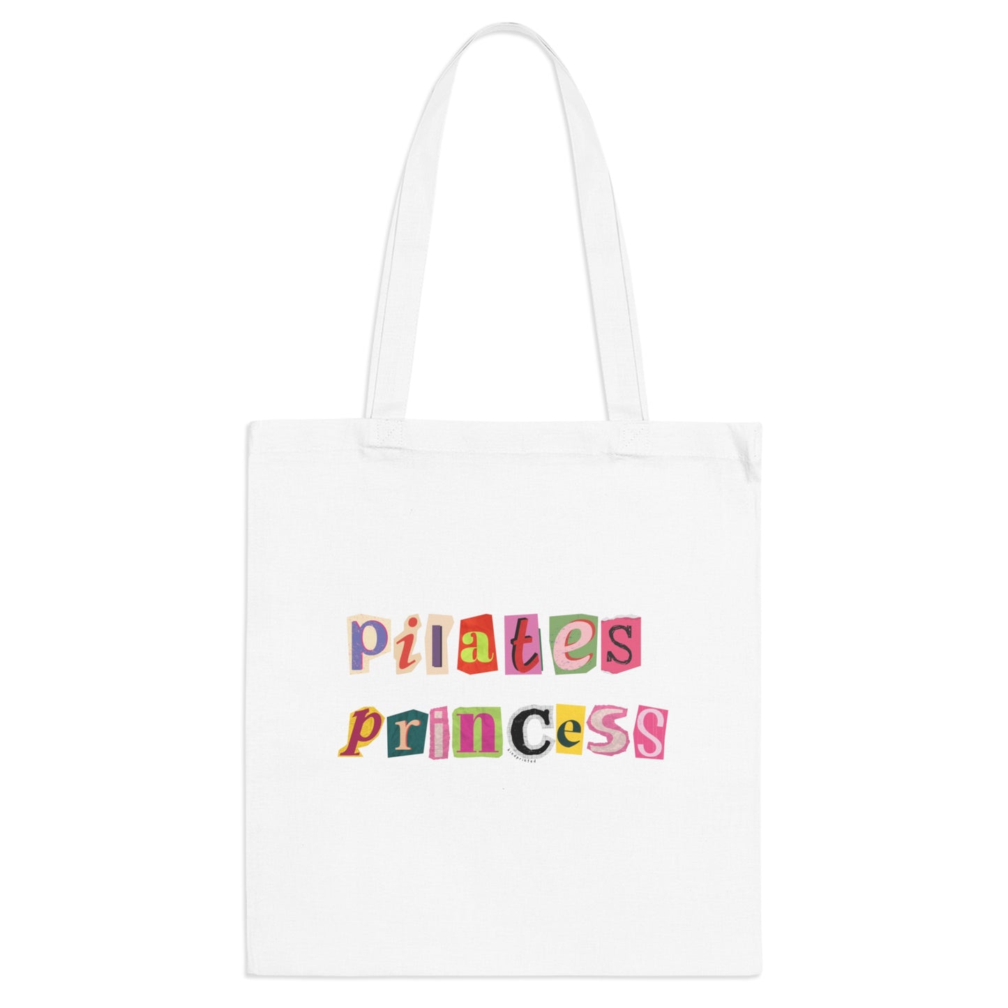 Customizable "Pilates Princess" Canvas Tote Bag with Names & Numbers