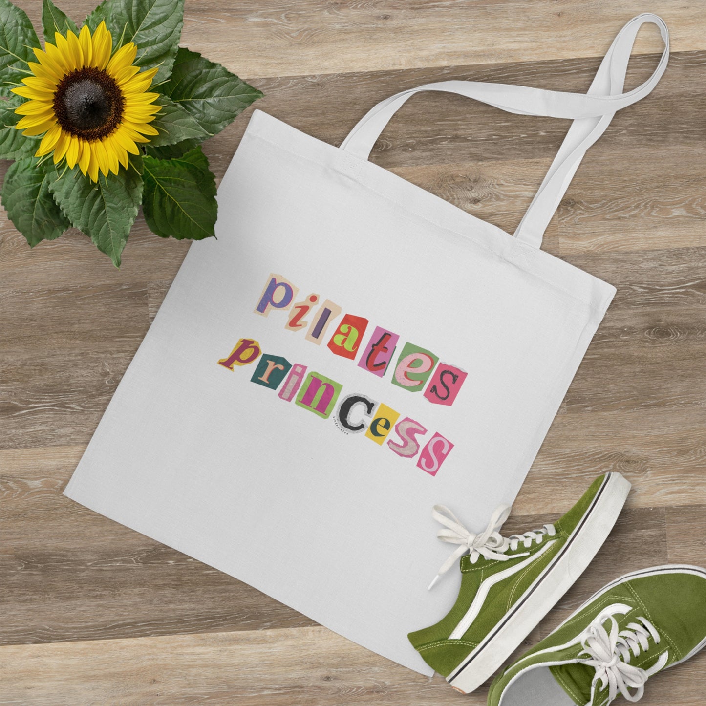 Customizable "Pilates Princess" Canvas Tote Bag with Names & Numbers
