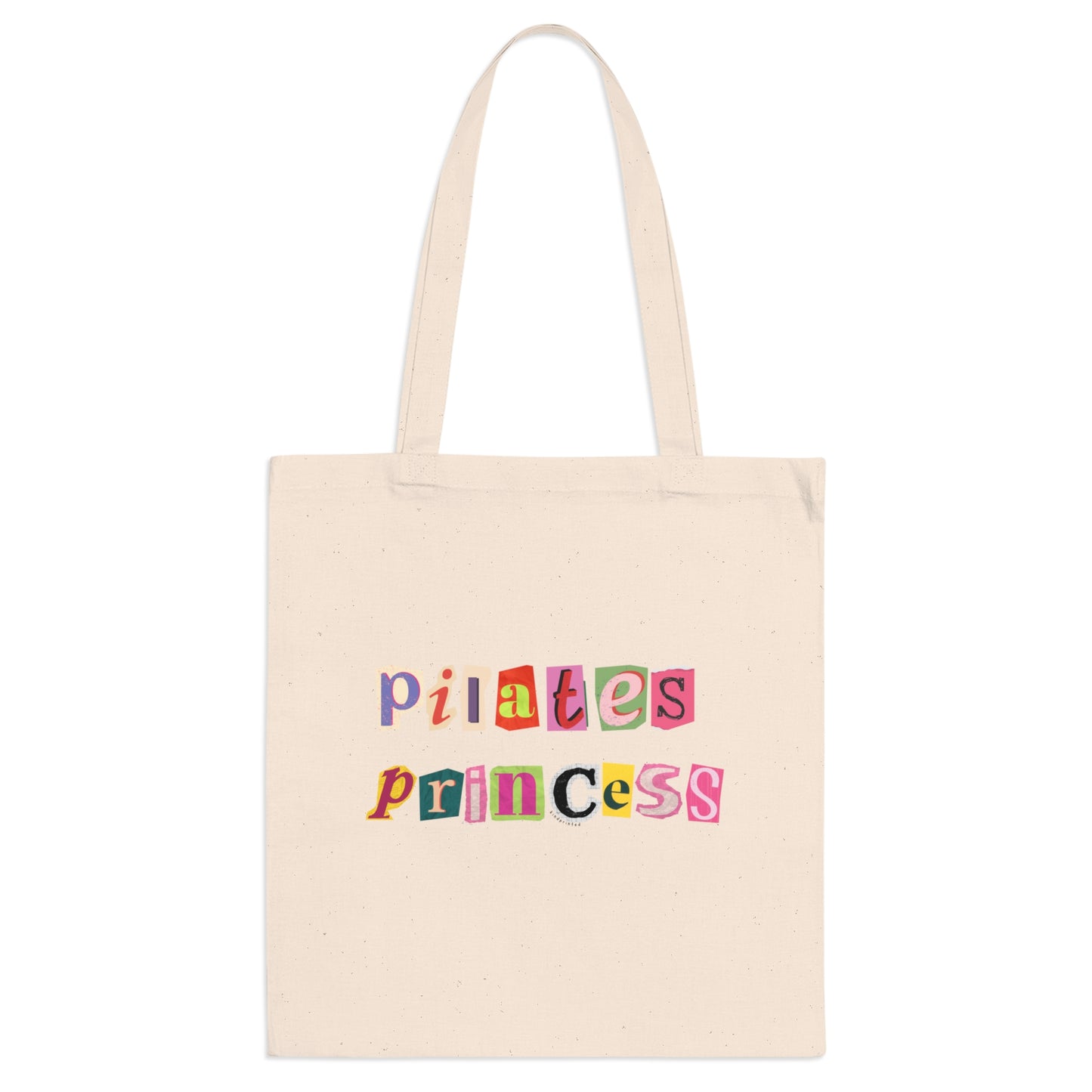 Customizable "Pilates Princess" Canvas Tote Bag with Names & Numbers