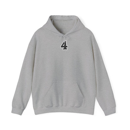 Chic "4" Unisex Hooded Sweatshirt with Bold Graphic Design