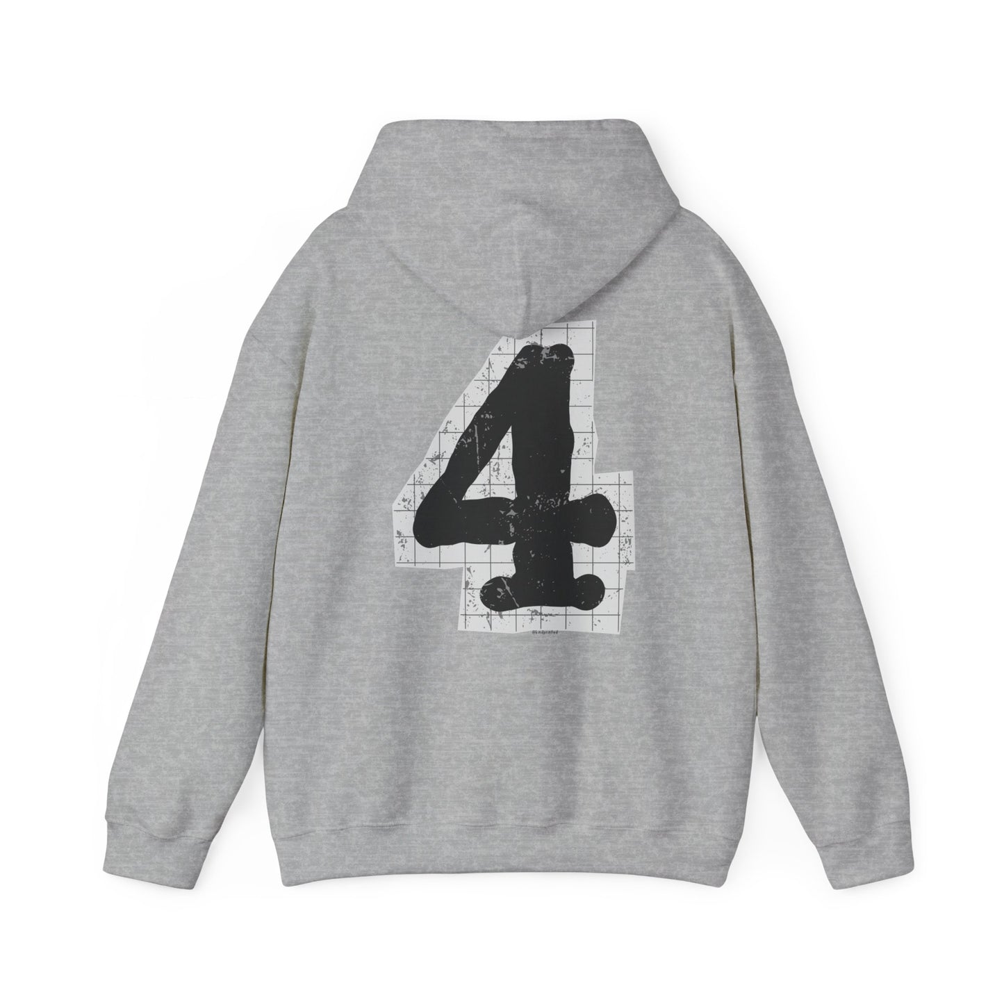 Chic "4" Unisex Hooded Sweatshirt with Bold Graphic Design