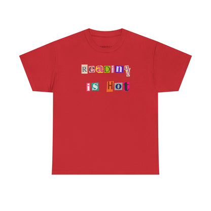"Reading Is Hot" Unisex Heavy Cotton Tee - Perfect for Book Lovers