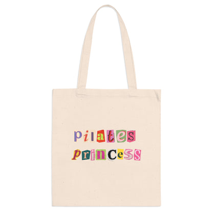 Customizable "Pilates Princess" Canvas Tote Bag with Names & Numbers