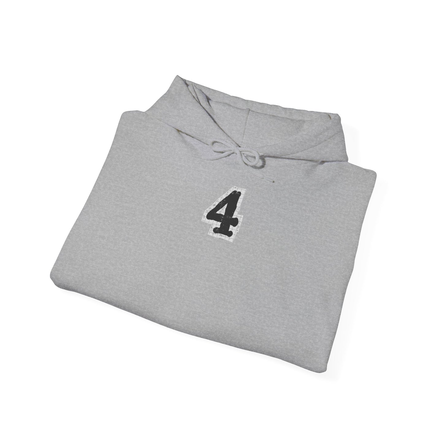 Chic "4" Unisex Hooded Sweatshirt with Bold Graphic Design