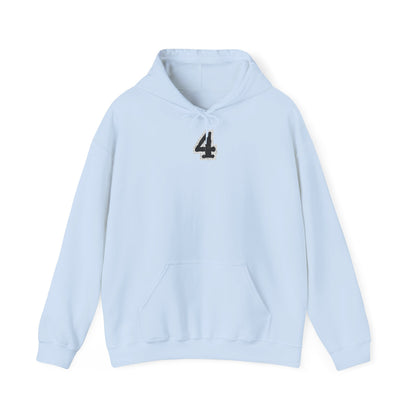 Chic "4" Unisex Hooded Sweatshirt with Bold Graphic Design