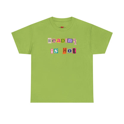 "Reading Is Hot" Unisex Heavy Cotton Tee - Perfect for Book Lovers