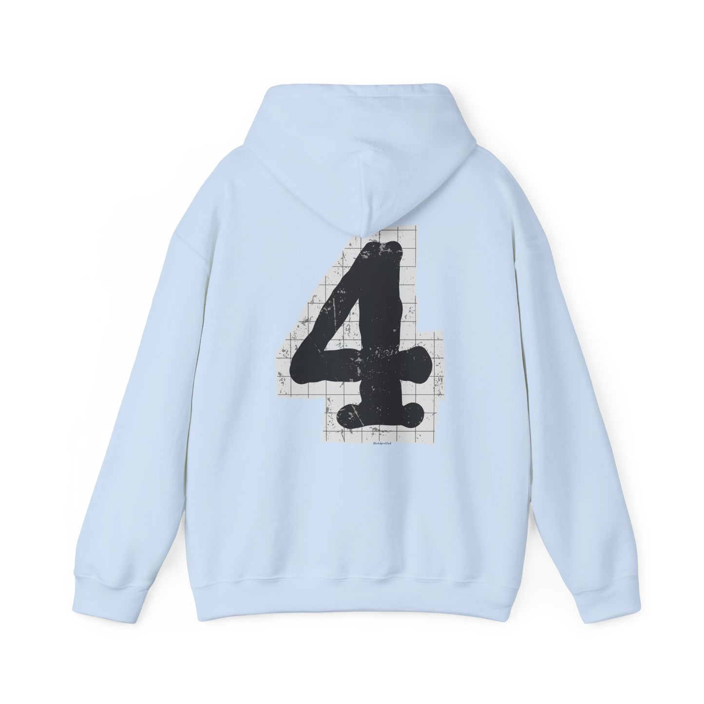 Chic "4" Unisex Hooded Sweatshirt with Bold Graphic Design