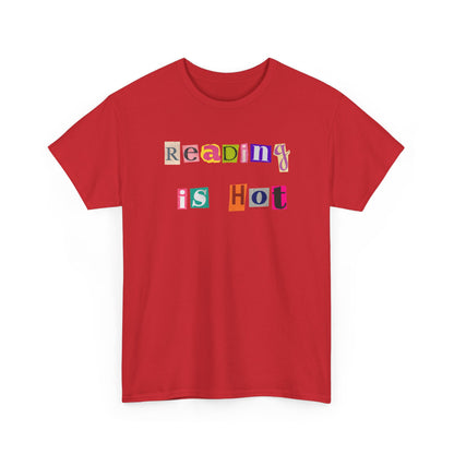 "Reading Is Hot" Unisex Heavy Cotton Tee - Perfect for Book Lovers