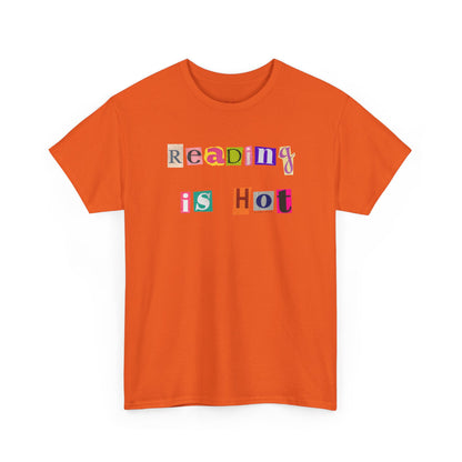 "Reading Is Hot" Unisex Heavy Cotton Tee - Perfect for Book Lovers